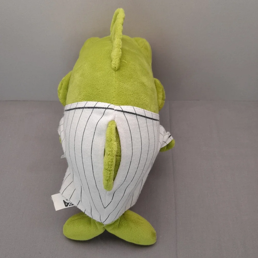 Gwinnett Stripers Chopper Mascot Plush Green Fish Baseball Mascot Factory 9in